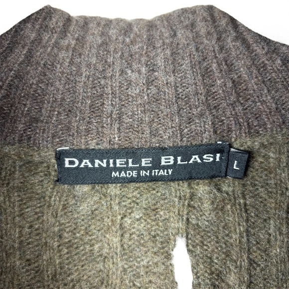 Daniele Blasi Wool blend 1/4 zip Men’s Sweater Brown Size L Preppy Collegiate - Picture 4 of 10